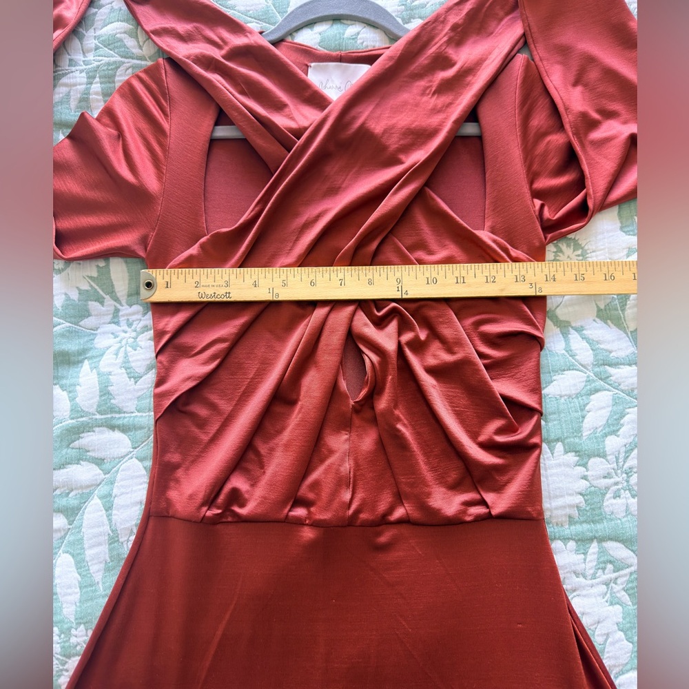 Johanna Ortiz Terracotta Midi Dress Size 4 Wedding Guest Resort - Picture 8 of 10